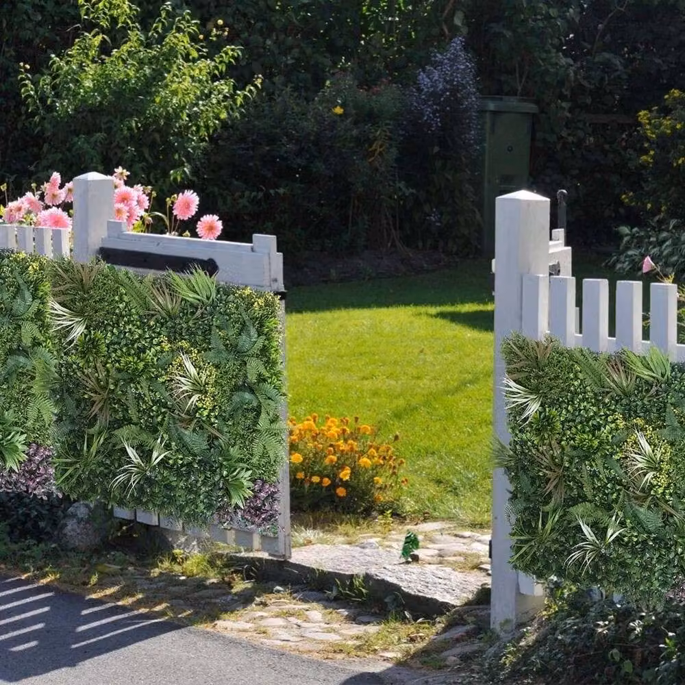 VOGREX Artificial Green Wall Hedge Panel, UV Stable, W/H: 100 x 100 cm – 2