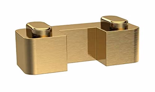 nuie WRSF017 Modern Bathroom Wetroom Screen Horseshoe Support Foot in Brushed Brass, W/D/H: 4.5 x 4.5 x 2.5 cm