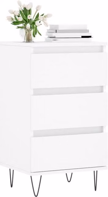 Berkfield Home Modern White Matt Sideboard, W/D/H: 40 x 35 x 70 cm – 1