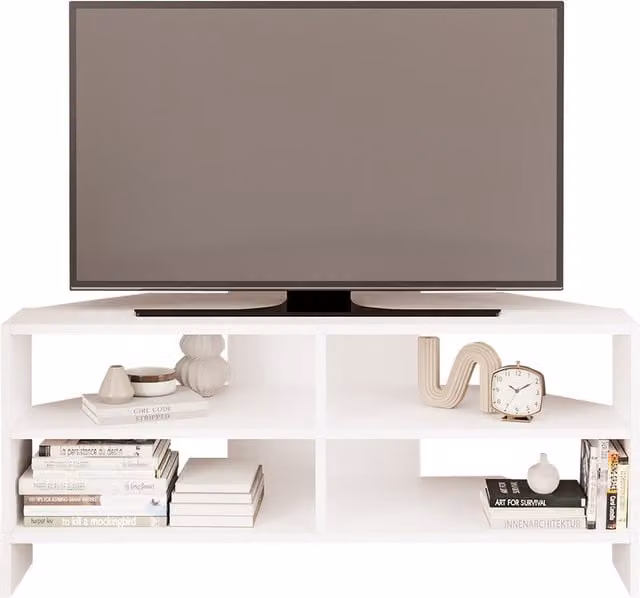 Bimossa Roy Corner TV Stand in White