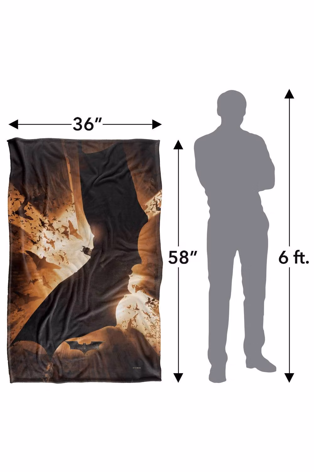 LOGOVISION Batman Begins Super Soft Fleece Throw Blanket, Multicolour, W: 91 cm, L: 147 cm – 7