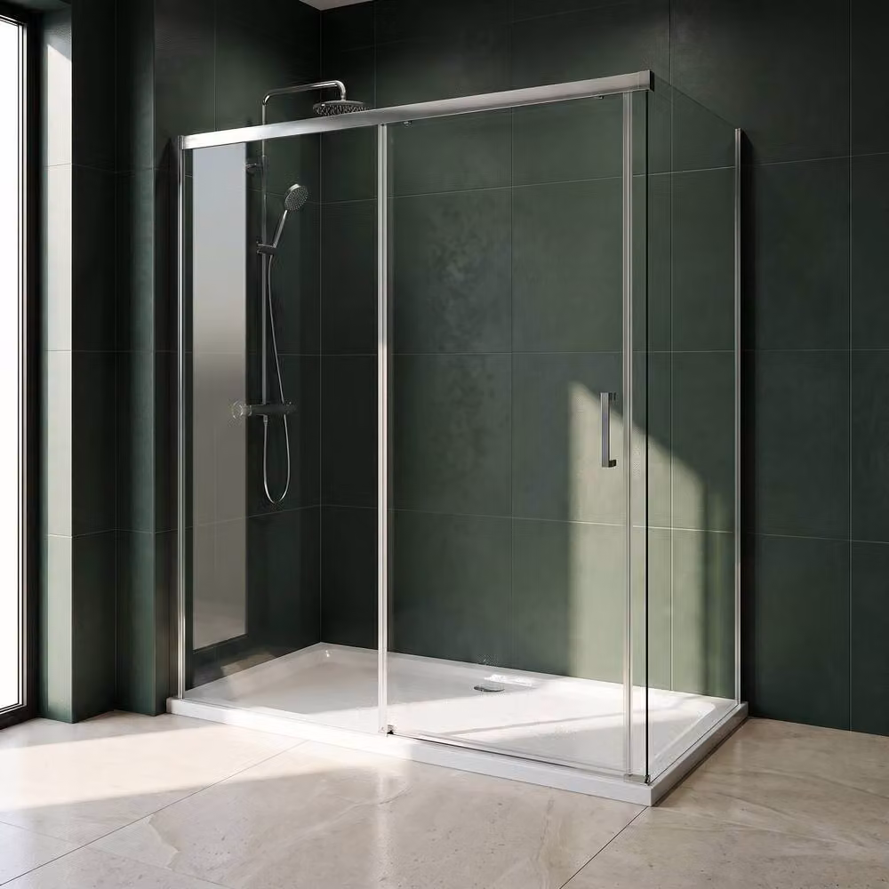 Balterley Slip Resistant Rectangular Shower Tray, White, W: 160 cm, D: 80 cm – 1