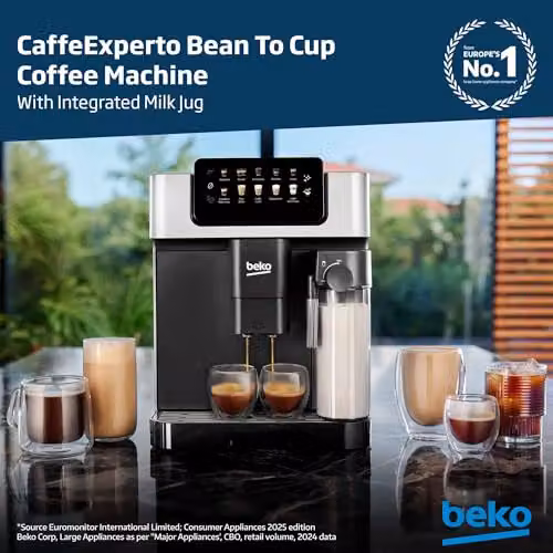 Beko CaffeExperto Bean to Cup Coffee Machine with Integrated Milk Container and Touch Display, Black, W/D/H: 40.5 x 27.5 x 34 cm – 10