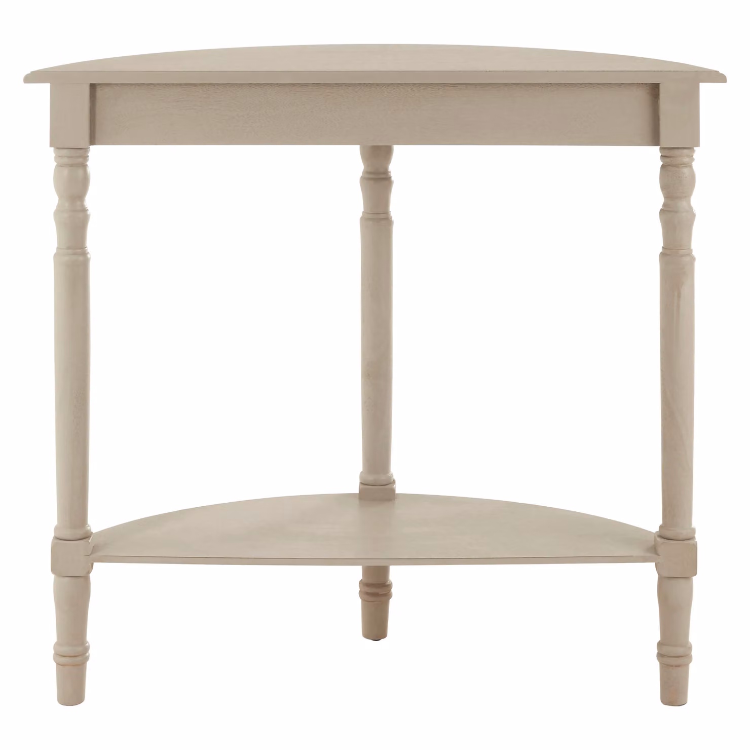 Orsina Rounded Pine Wood Console Table in Light Grey, W/D/H: 80 x 30 x 80 cm – 3