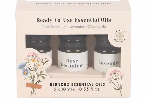 KDMD Set of 3 Natural Floral Blended Essential Oils in White – 2