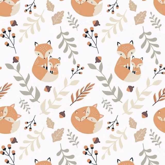 I Love Wallpaper Forest Foxes Wallpaper in Yellow and Multicolour Warm Tones