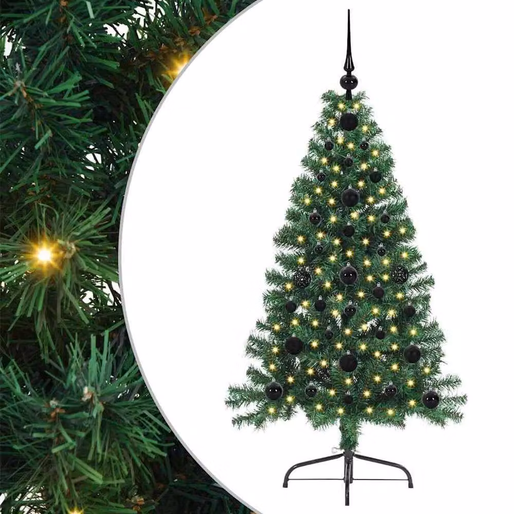 Berkfield Home Pre-lit Artificial Christmas Tree, Green, Height: 120 cm – 2