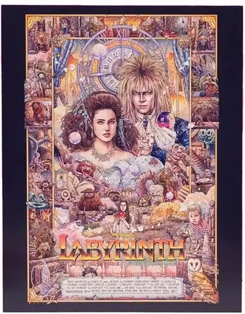 Labyrinth Movie Poster Print, Multicolour, 36.0 x 28.0 cm