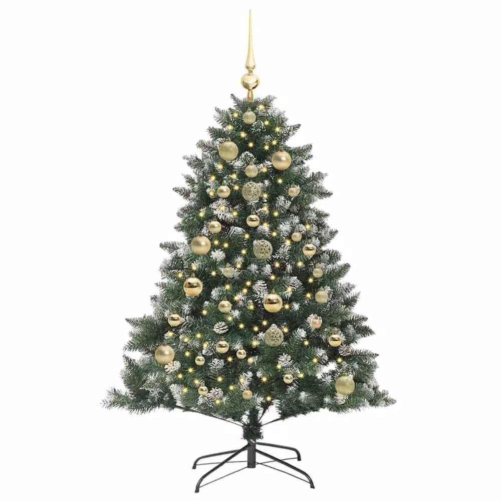 Berkfield Home Green Artificial Christmas Tree with Stand, W/D/H: 105 x 105 x 150 cm – 3