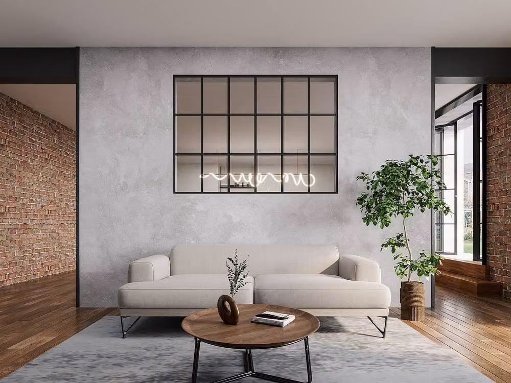 Vente-unique Orangery-Style Powder-Coated Glass Partition, Black, W: 180 cm, H: 130 cm – 3