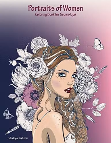 Portraits of Women Coloring Book for Grown-Ups Volume 1 by Createspace, Multicolour
