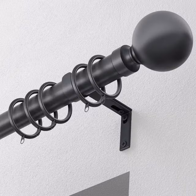 Terrys 28mm Metal Curtain Pole in Black
