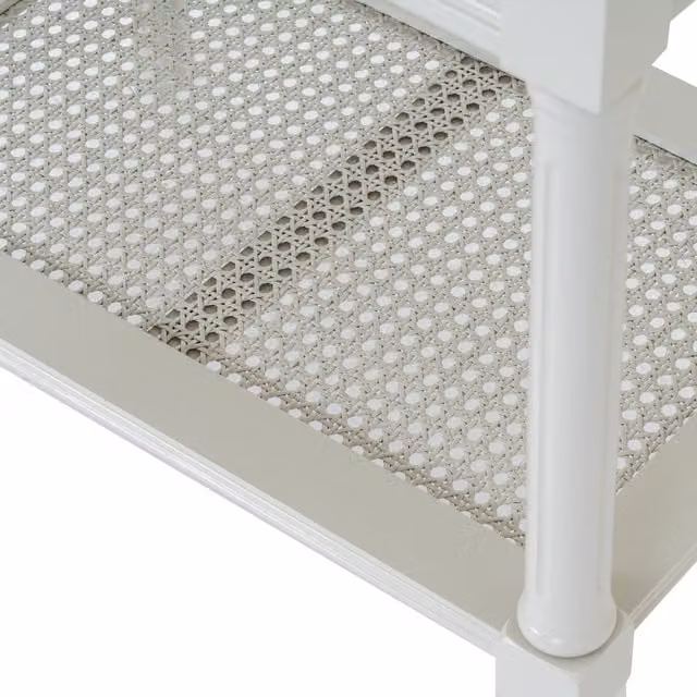 KDMK Belmont Rattan Collection Square Modern Living Room Table in White