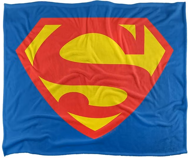 Warner Bros. Superman Shield 1955 Super Soft Fleece Throw Blanket, Multicolour, W: 91.44 cm x L: 147 cm – 6