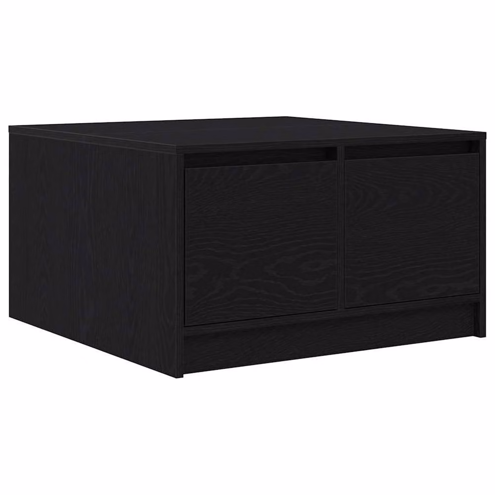 Berkfield Home Decorative Coffee Table with Drawers, Black Oak, W/D/H: 70.5 x 70 x 40 cm – 2