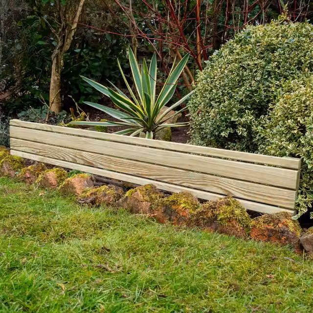 Forest Garden Slatted Edge in Brown