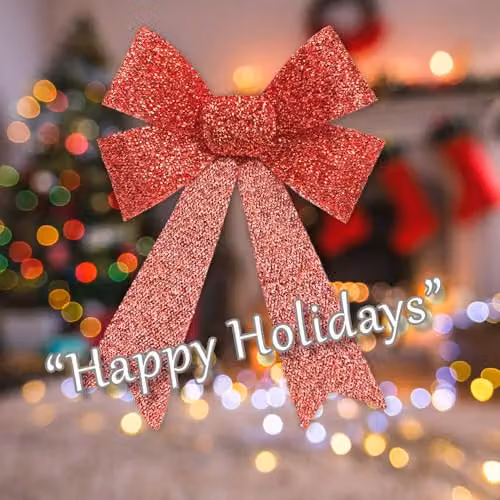 VFM e-Store Red Tinsel Bow Christmas Decoration W/D/H: 22 x 32 x 7 cm – 5