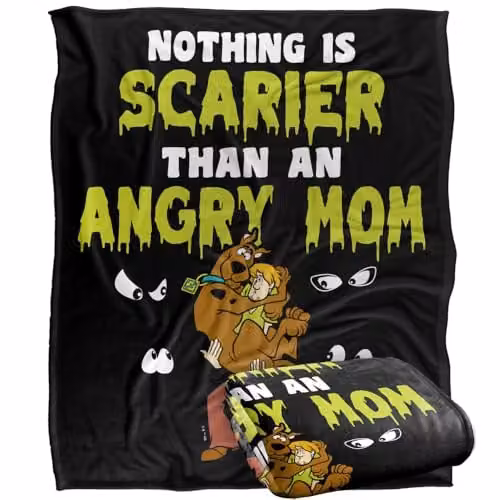 Warner Bros. Scooby Doo Shaggy Nothing Scarier Super Soft Fleece Throw Blanket, Multicolour, W: 127 cm x L: 152 cm