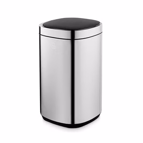 Swan 30L Square Sensor Bin in Silver – 1