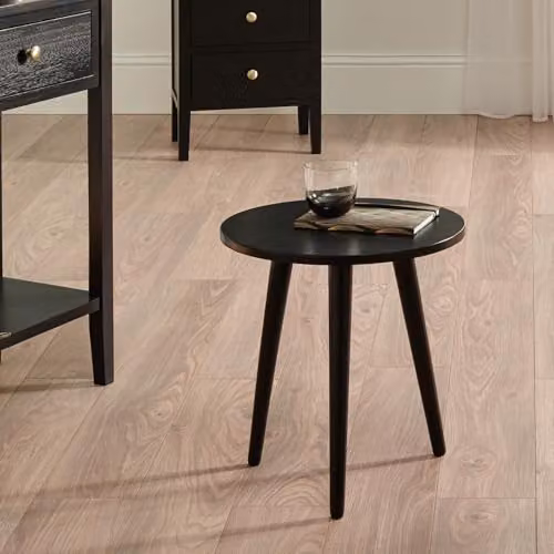 Pacific Lifestyle Round Wooden Tripod Side Table in Black, W: 40 cm, D: 40 cm, H: 41 cm – 2