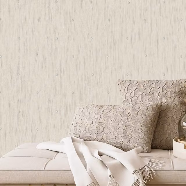 Belgravia Decor Abstract Vinyl Wallpaper in Cream and Grey