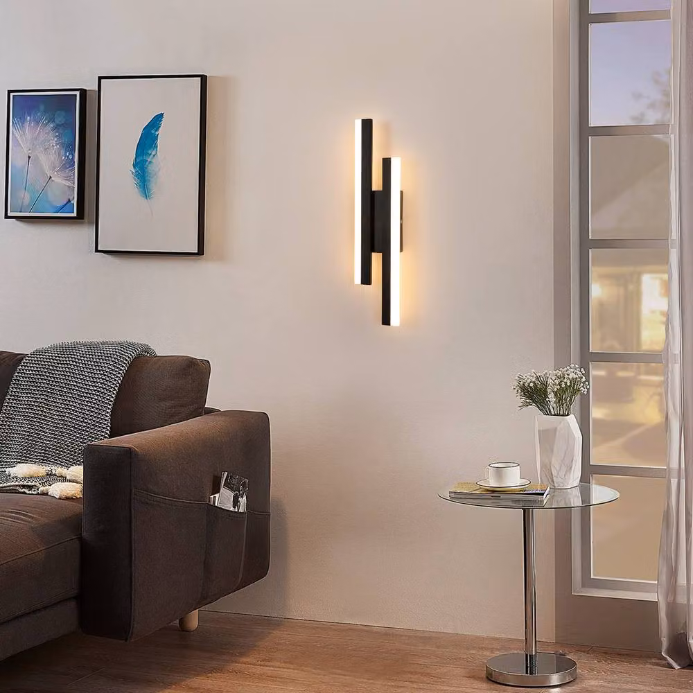 Pheashine Black 40cm Linear Dimmable LED Wall Light, 16W, CCT Adjustable, Up and Down Lighting – 6