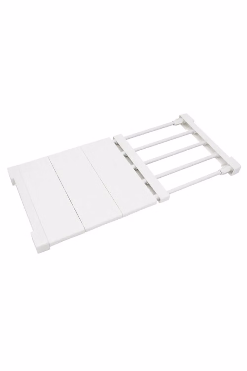 Living and Home Extendable Closet Divider Rack, White, Width: 38-55 cm – 3