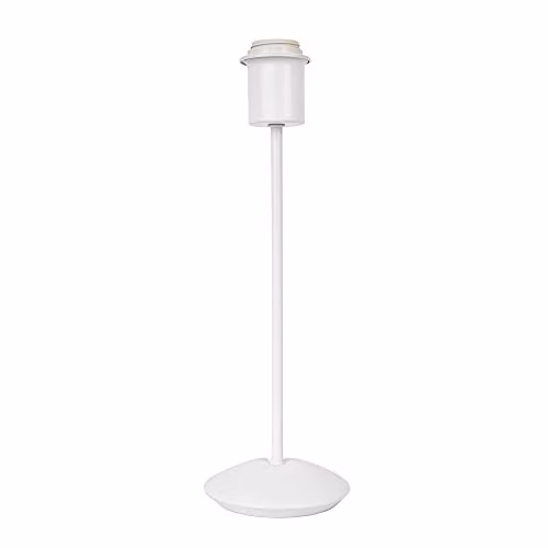 Happy Homewares Modern White Metal Tabletop Lamp with E27 Socket, Height: 35 cm