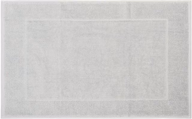 Torres Novas Quick Drying Cotton Bath Mat in Silver Grey, W/D/H: 80 x 50 x 1 cm