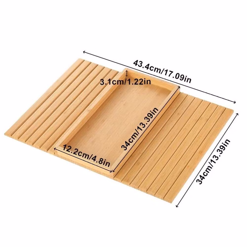 SPETLEK Bamboo Sofa Armrest Tray in Natural Brown – 2
