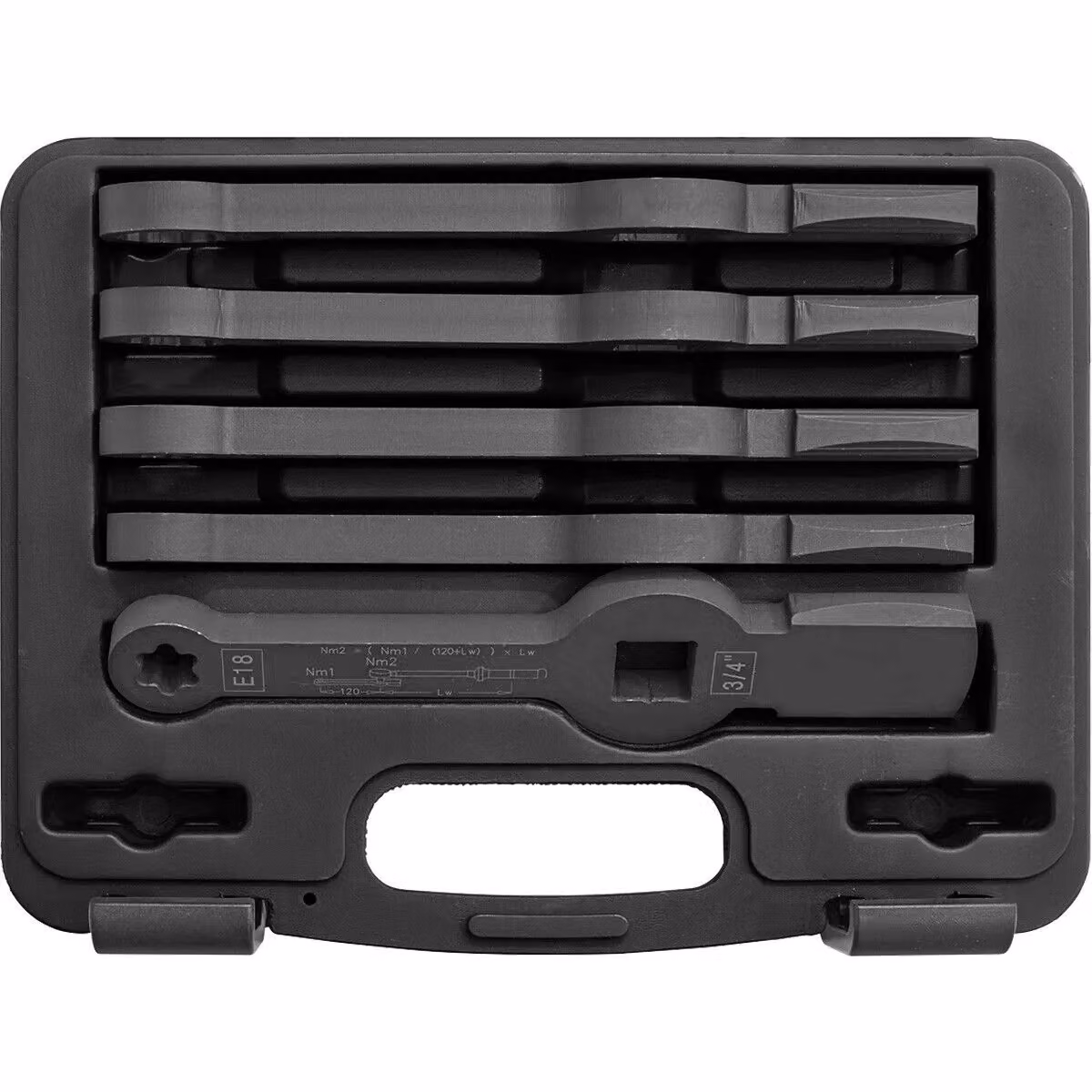 Loops 5 Piece Bi-Hex TRX-Star Brake Caliper Slogging Wrench Set, 3/4 inch Sq Drive, Multicolour and Black – 5
