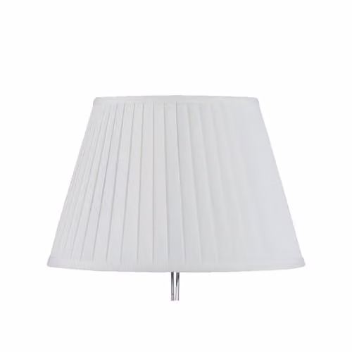Pacific Lifestyle Poly Cotton Knife Pleat Lamp Shade in Ivory, Diameter: 35 cm