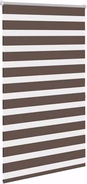 Berkfield Home Elegant Zebra Blind, Brown and White, W: 80 cm, H: 175 cm