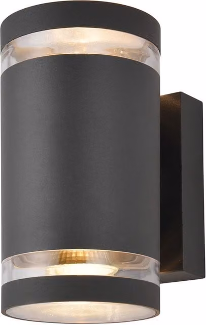 Litecraft Helo Up and Down Outdoor Wall Light in Grey