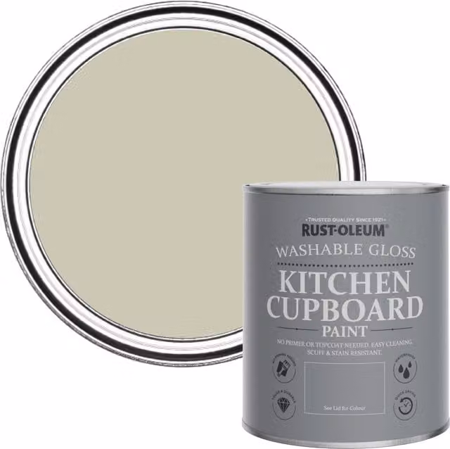 Rust-Oleum Kitchen Cupboard Paint in Gloss Finish, Yellow, 0.75 l
