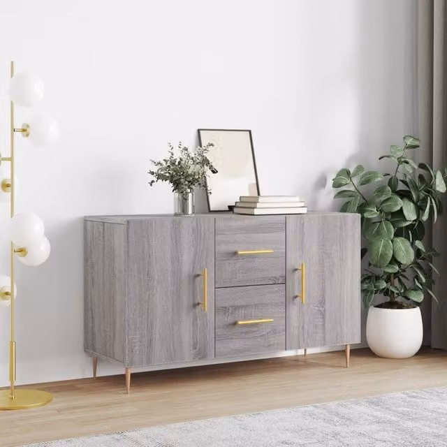 Berkfield Home Modern Grey Sonoma Sideboard, W/D/H: 100 x 36 x 60 cm – 1
