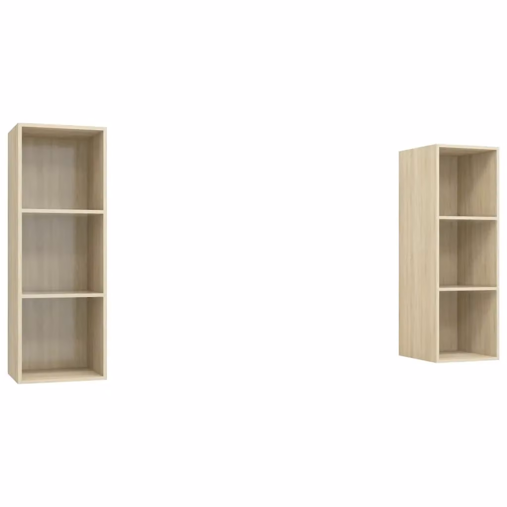 Berkfield Home Set of 2 Wall-mounted TV Cabinets in Sonoma Oak Brown – 2