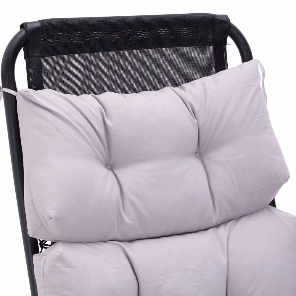Kelvenix Grey High Back Chair Cushion Seat Pad, W: 100 cm, L: 190 cm – 2