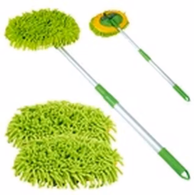 EONLION Green Telescopic Car Cleaning Brush and Microfibre Mop Wash Kit – 1