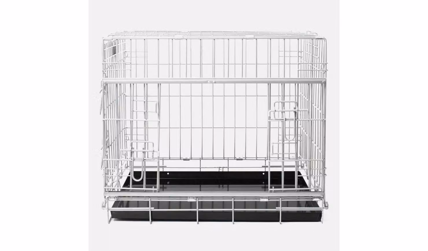 Lords & Labradors Heavy Duty Sliding Door Metal Dog Crate Furniture, White, W: 77 cm, D: 54 cm, H: 61 cm