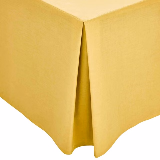 1951 Plain Dye Percale Super Kingsize Valance, Yellow