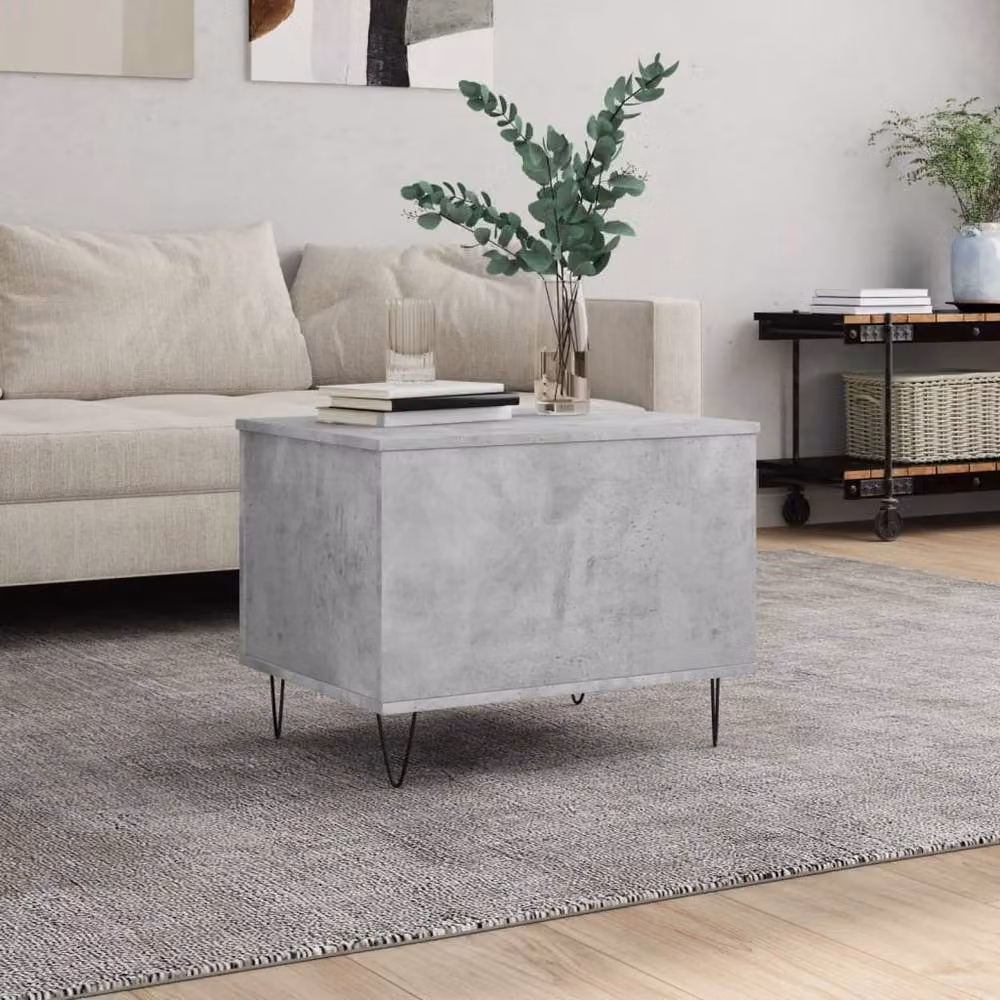 Berkfield Home Modern Grey Coffee Table with Lift Mechanism, W: 60 cm, D: 44.5 cm, H: 45 cm – 2