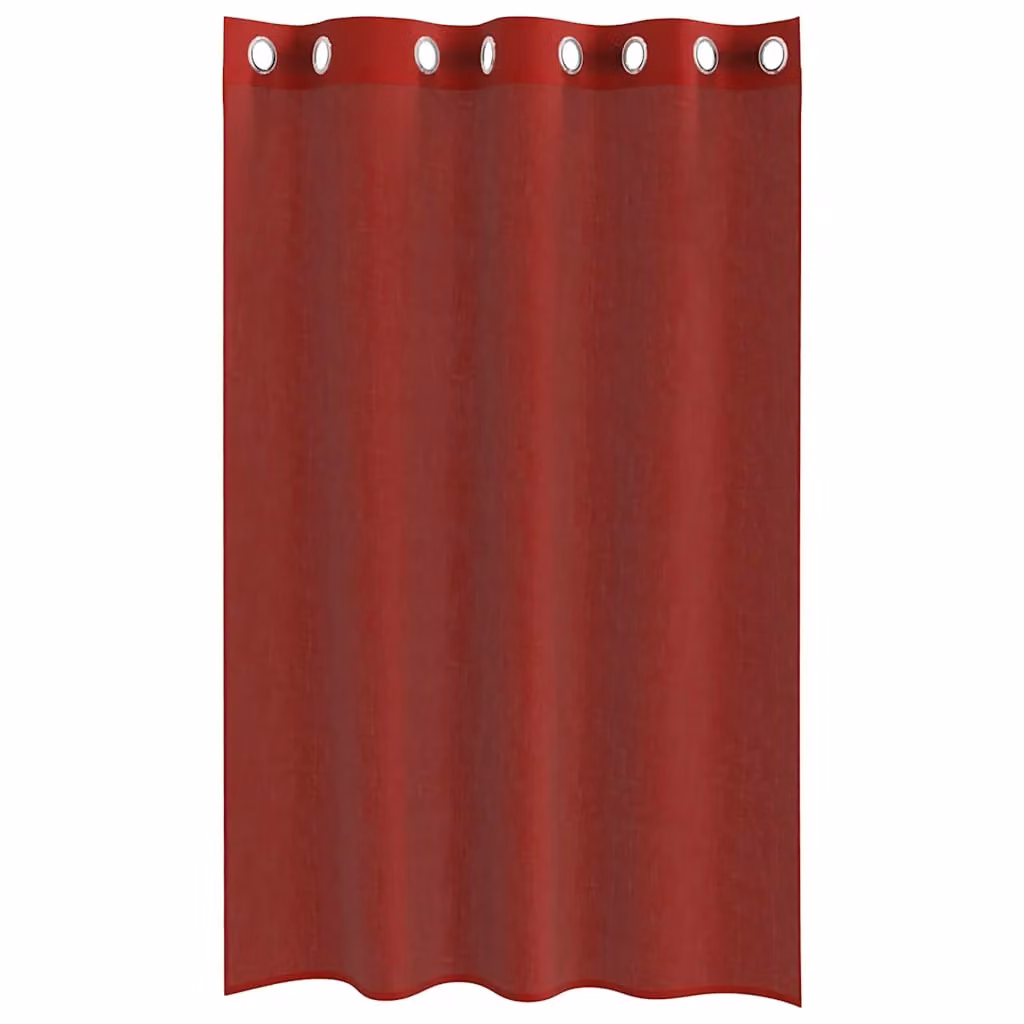 Berkfield Home Red Voile Eyelet Curtains, 2 Pack, H 175 x W 140 cm – 3