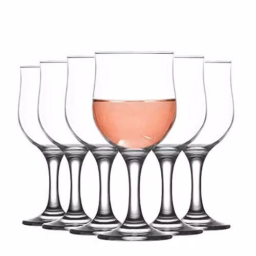 LAV Nevakar Red Wine Glasses, Clear, 320ml, Pack of 12 – 1