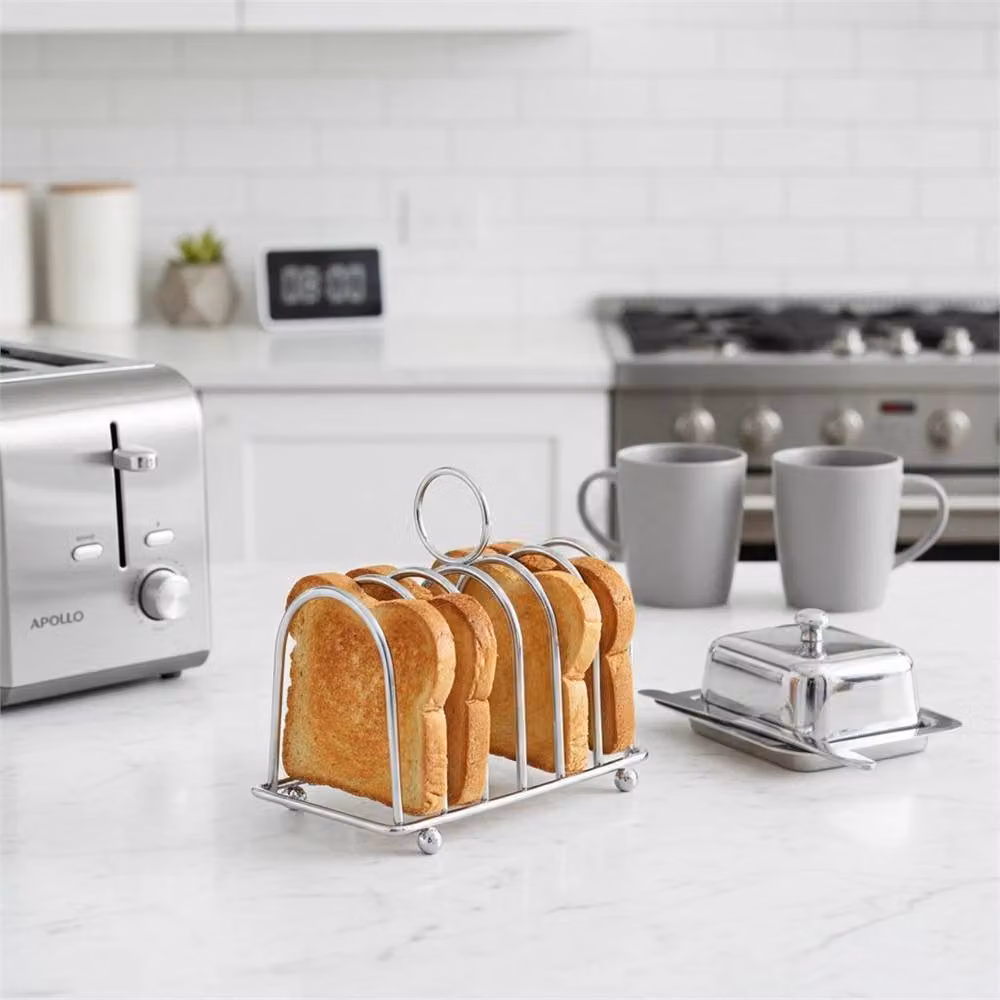 KORVIXA Premium Stainless Steel 6 Slice Toast Rack in Silver – 2