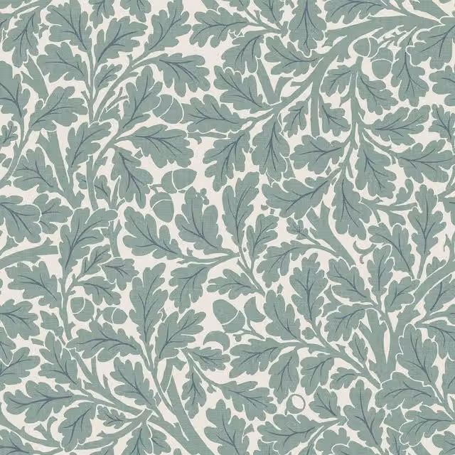 QUERCUS Moonstone Floral Wallpaper Sample in Green, H 29.7 cm x W 21 cm