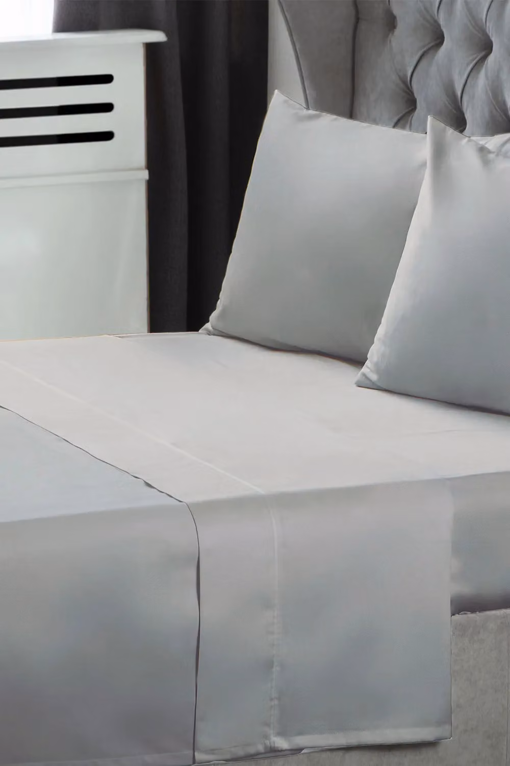 Belledorm Premium Blend 500 Thread Count Mako Satin Cotton Flat Sheet in Ivory, Size: 90 x 200 cm – 2