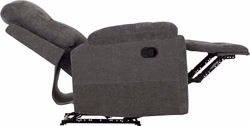 Seconique Guildford Manual Lever Relax Recliner Chair in Grey Fabric, H 90 cm x W 104 cm x D 94 cm – 4