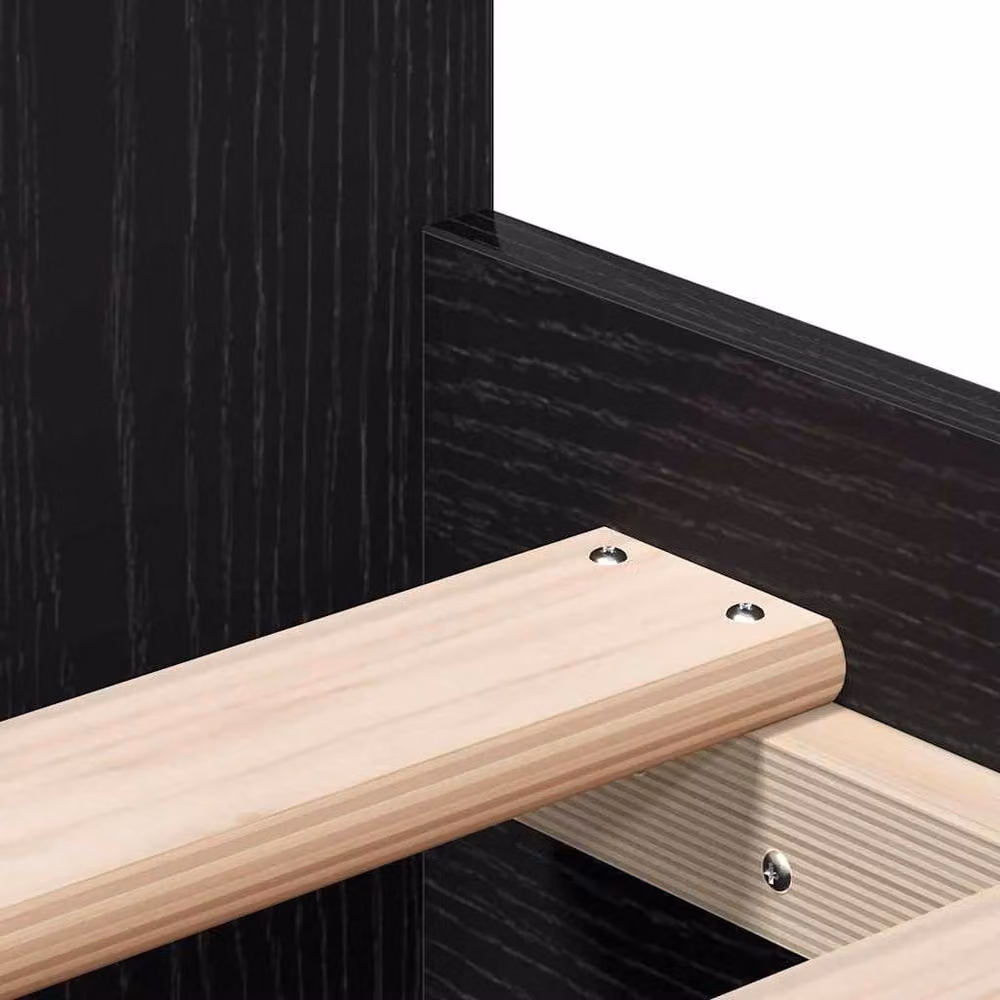 Berkfield Home Elegant Bed Frame in Black Oak with Drawers, W/D/H: 90 x 190 cm – 5