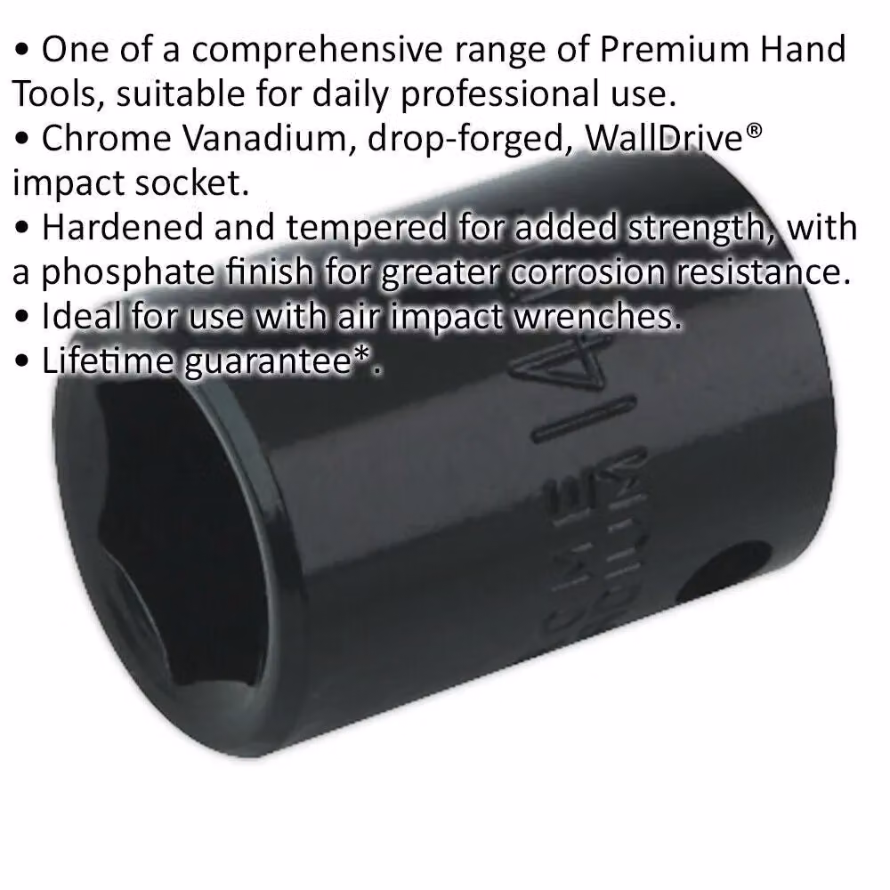 Loops 14mm Forged Impact Socket, 3/8 Inch Sq Drive, Chrome-Vanadium Wrench Socket, Black – 2